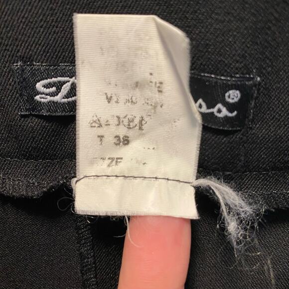 Diab'less Vintage From France Classic Black A-line Embroidered Midi Skirt - Picture 8 of 14